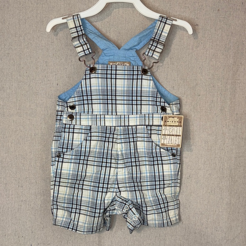Arizona Overalls with Plaid Pattern Size 12 Months NWT!